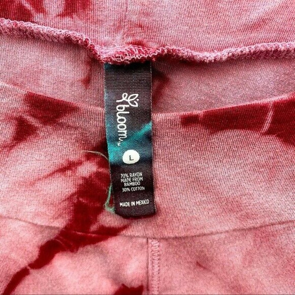 Bloom womens Yoga pink tie dyed athleisure top lg - Picture 8 of 8